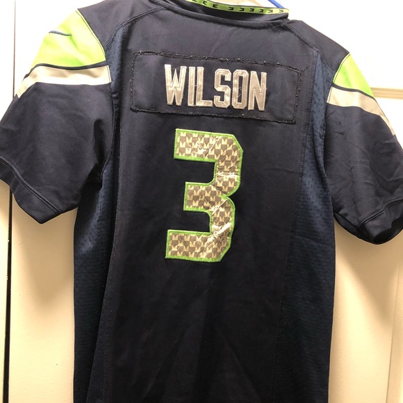 Nike On Field NFL Authentic Seattle Seahawks #3 Wilson Women's  Blue Jersey Sz M - Picture 2 of 12